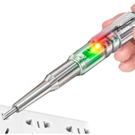 Blindspannungsprüferstift, berührungsloser Spannungsprüferstift, Schraubendreher für 24–250-V-Spannungsprüferstift, Prüfstift mit Kontrollleuchte