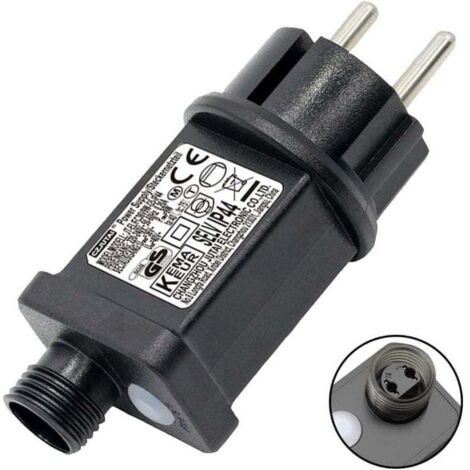 Blinkende LED für Lichterketten, 31V 6W Stecker, 9 Modi mit Timerfunktion, IP44 wasserdichter LED-Transformator für Gartenbeleuchtung und Vorhanglichter