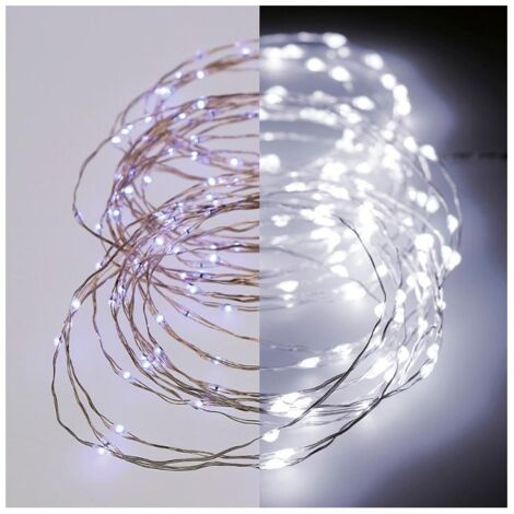 Blinkende Micro-LED-Girlande, 14 m, 180 LEDs, kaltes Licht