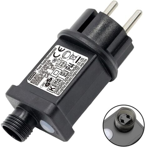 AIMOONSA Blinker für Lichterketten 31V 6W Blinkstecker, 9 Modi mit Timerfunktion, Wasserdichter IP44 LED Trafo für Gartenbeleuchtung, Lichtervorhang
