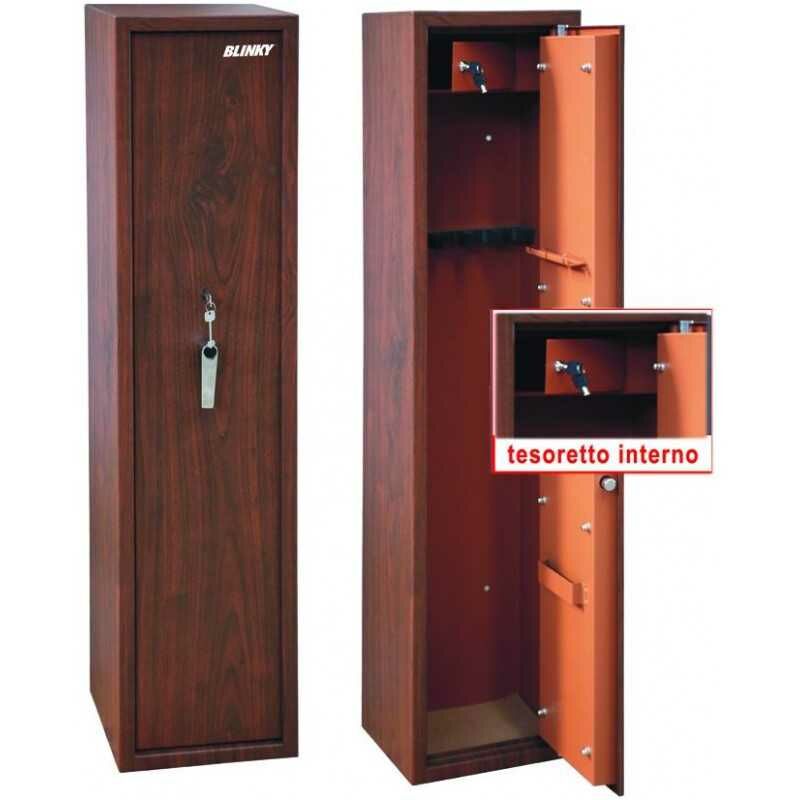 Blinky - Armoire à 5 Pistolets Effet Bois 30X25X145H
