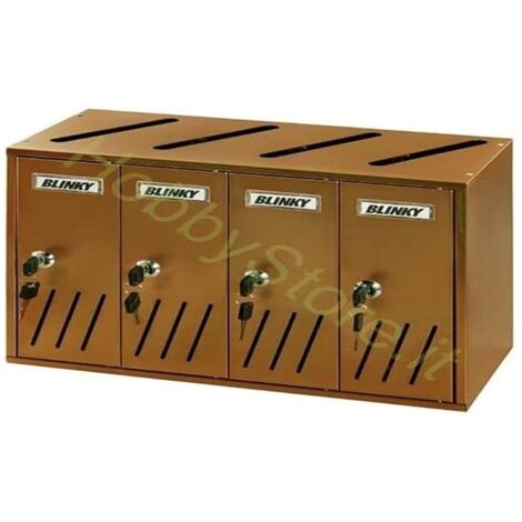 BLINKY - CASELLARIO POSTALE MOD K-4 ALLUMINIO BRONZATO 42X17,5X30 CM