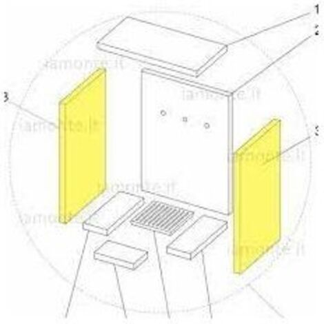 Blinky Ricambio per Stufe Acciaio Y Refrattari 368x180x28