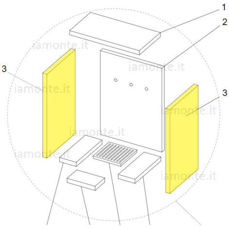 Blinky Ricambio Refrattario per Stufe Acciaio 396x180x28 mm