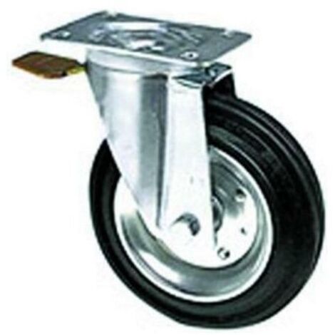 Blinky Ruote Gommate Base Girevole Con Freno 125X35Mm
