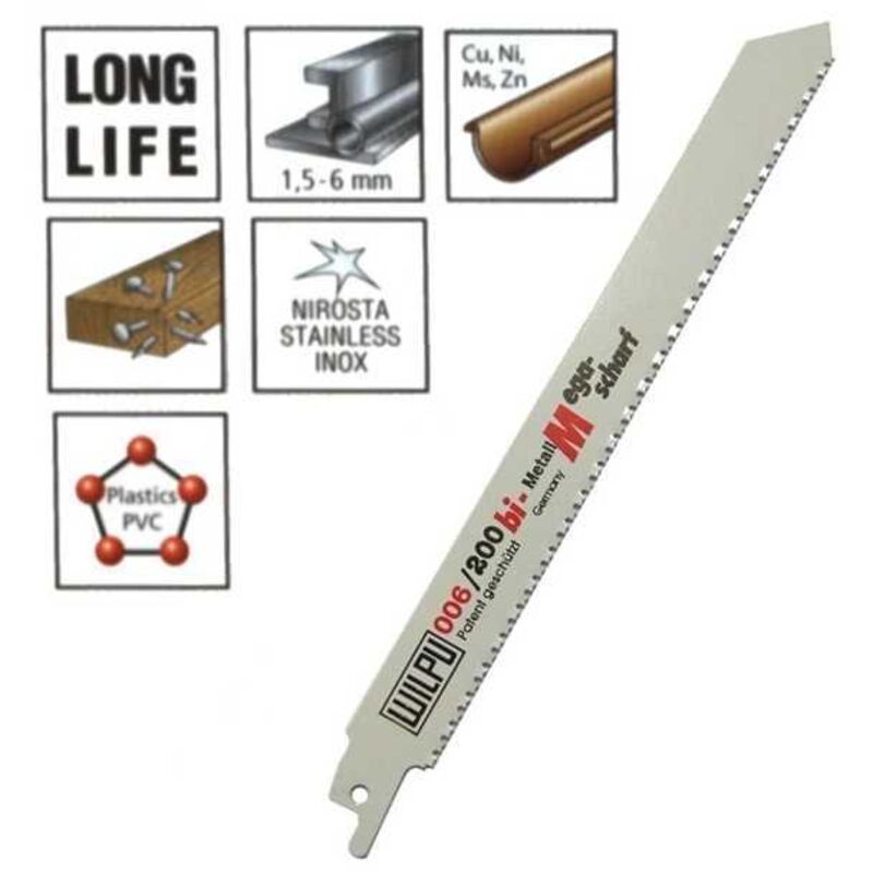 Hoja Gat. Mm 200 D.1,3 Unidad pz.5 006Bi Wilpu