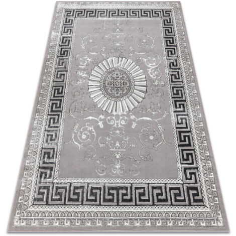 BLISS Z160AZ246 Teppich dunkelgrau / grau – Rahmen, griechisch, Exklusiv, strukturell grey 80x150 cm