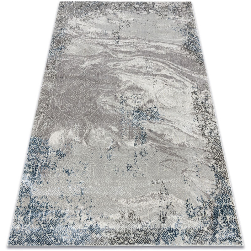 Bliss Z198AZ221 carpet cream / blue - Abstraction, modern, structural beige 200x290 cm