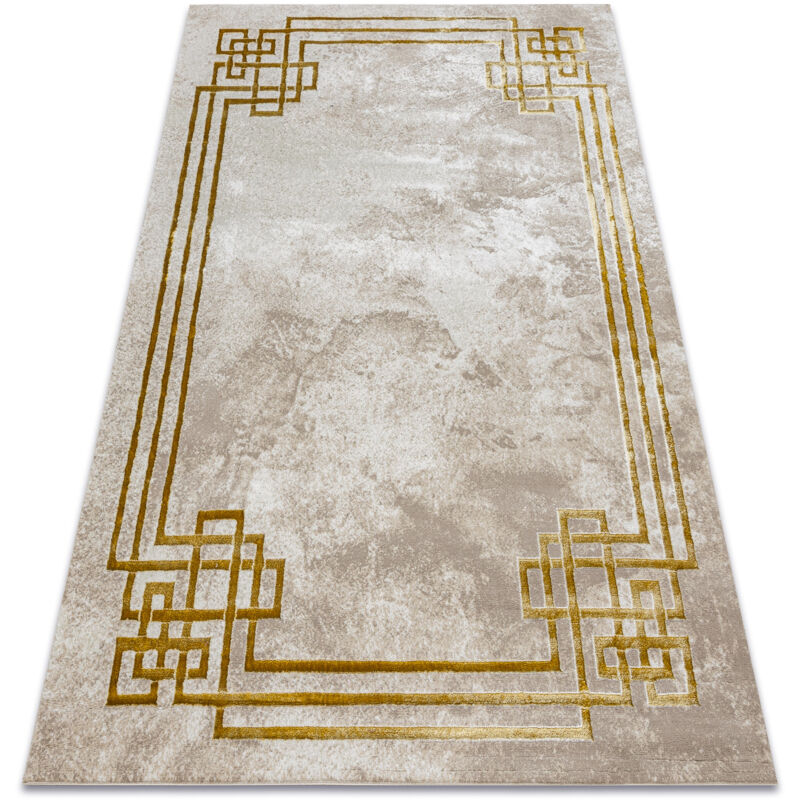 BLISS Z203AZ137 carpet cream / gold - Frame, greek, modern, structural beige 120x170 cm