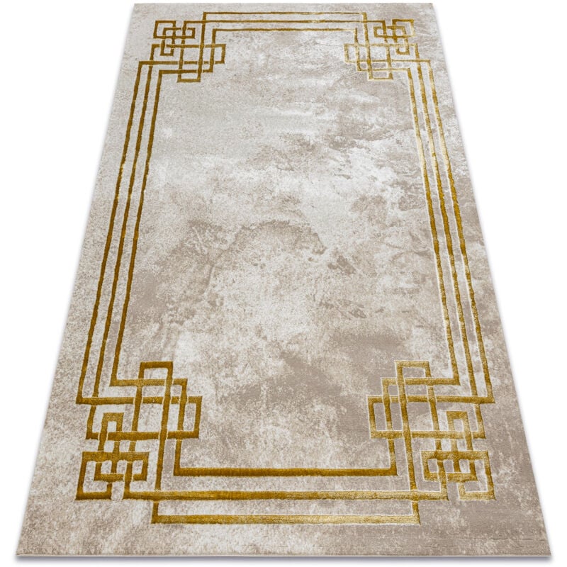 Bliss Z203AZ137 carpet cream / gold - Frame, greek, modern, structural beige 160x220 cm