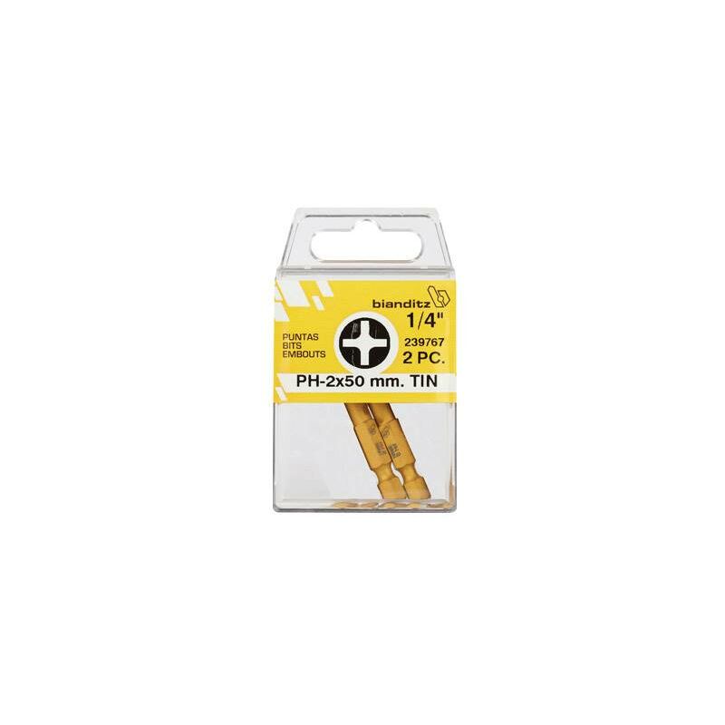 

Punta Atornillar Philips 1/4 Tin (2 Uds) Bianditz 3 X 50 Mm