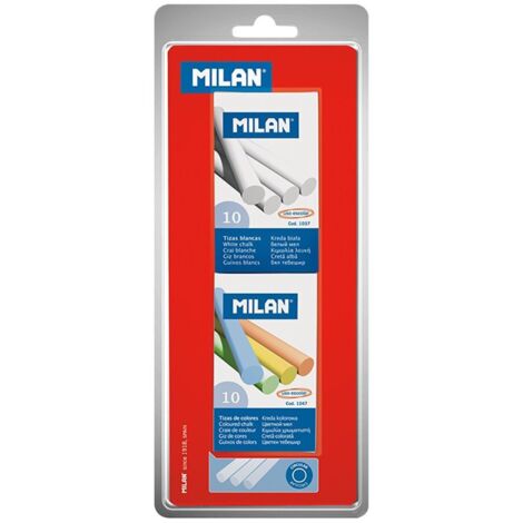 BLISTER 1 BOÎTE 10 CRAIES BLANCHES + 1 BOÎTE 10 CRAIES DE COULEUR MILAN