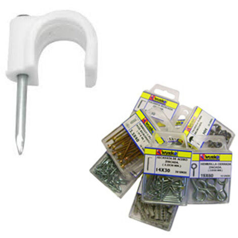 Blister 14 agrafes pour câble flexible n° 5