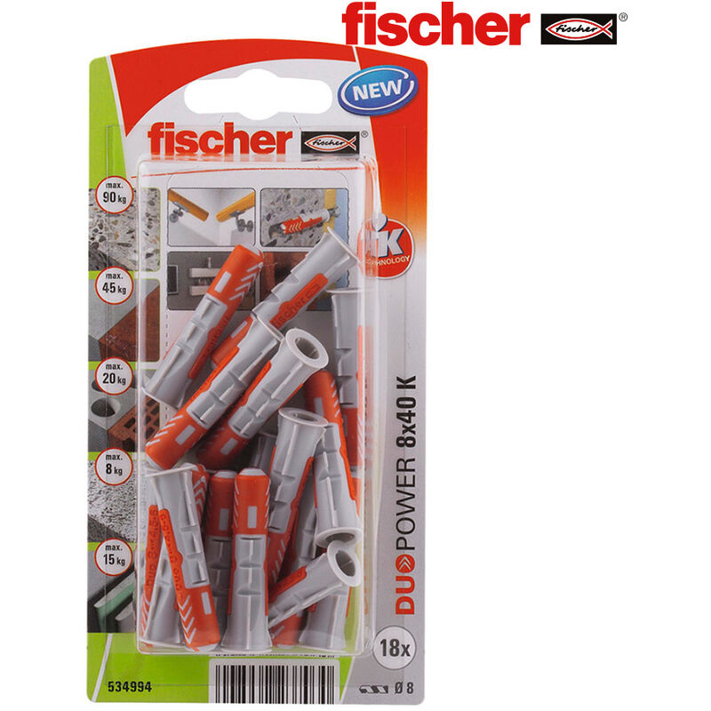 

96273 BLISTER 18 TACOS DUOPOWER 8X40 - Fischer