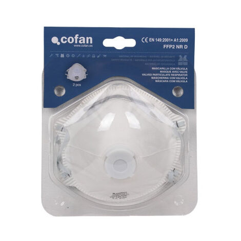 Blíster 2 mascarillas facial FFP2D