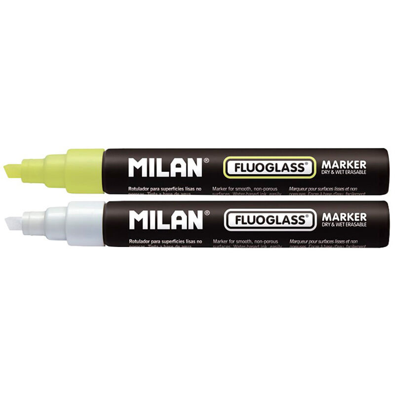 

Blister 2 rotuladores amarillo-blanco fluoglass 2-4mm - Milan