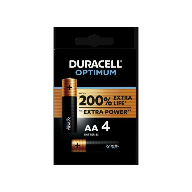 Blister 4 Duracell optimum batterien - 200% extra lange lebensdauer optimum/aa