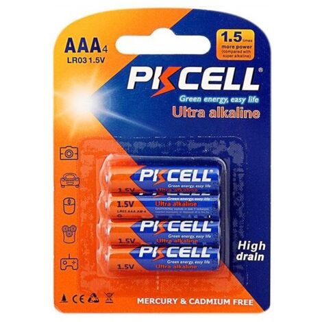 BLISTER 4 MINISTILO PKCELL AAA LR03 ULTRA ALCALINE