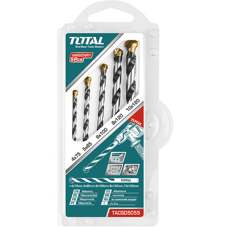 Blister 5 brocas hormigón Total Tools TACSD5055