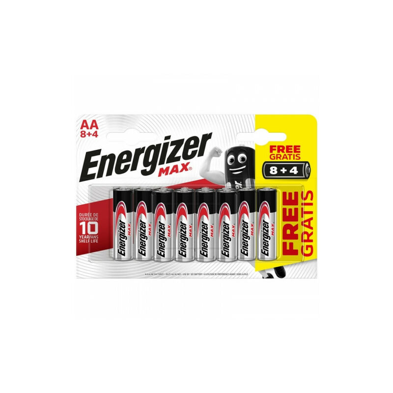 

Blister 8 + 4 pilas max tipo lr6 (aa) - Energizer