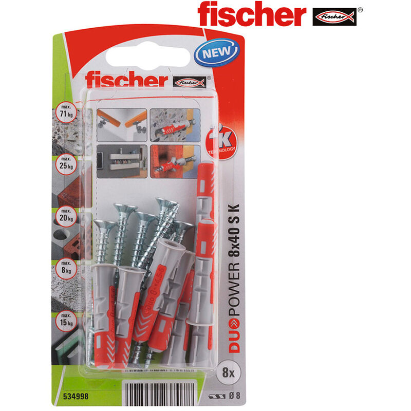 

96277 BLISTER 8 TACOS + TORNILLOS DUOPOWER 8X40 - Fischer