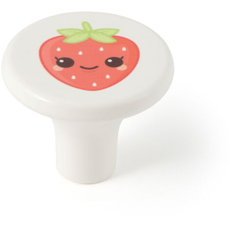 Blister avec 6 boutons en plastique finition fraise, dimensions: 33x33x27mm ø: 33mm - talla