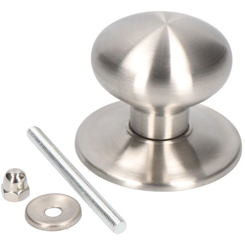 EDM - Blister Bouton De Porte Lisse Pp02 70mm Inox. Micel