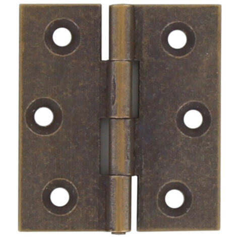 Blister cerniera fresata piana ottone bro 60x50 mm. 2 pezzi