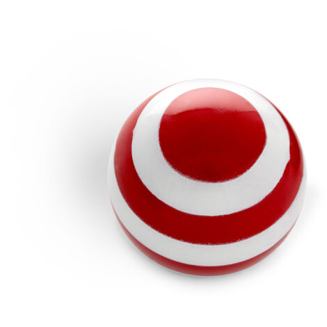 Blister con 1 pomo de resina rojo, dimensiones: 38x38x36mm ø: 38mm -