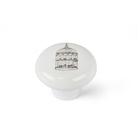 Blister con 4 pomos redondos para mueble fabricado en porcelana acabado ilustrado mod.e815 ø40mm rei