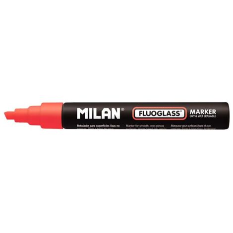 Blister con pennarello Milano Fluoglass rosso 2-4mm