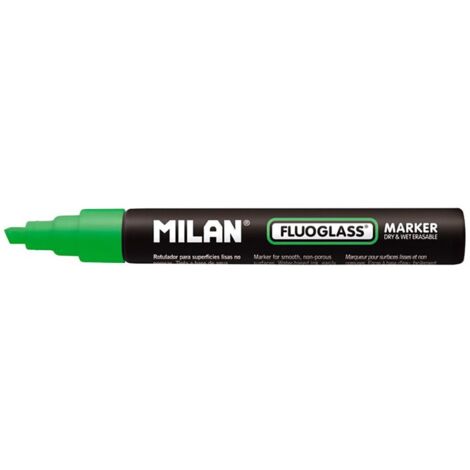 Blister con pennarello Milano Fluoglass Verde 2-4mm