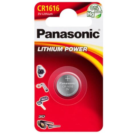 Blister da 1 pila a bottone al litio 3V Panasonic - CR1616, DL1616