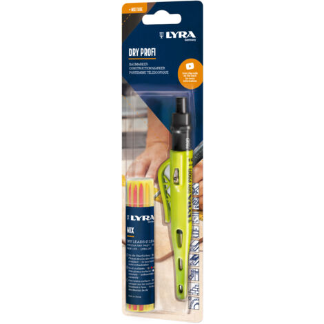 Blíster de 1 portaminas LYRA DRY PROFI + 1 estuche con 12 minas de colores