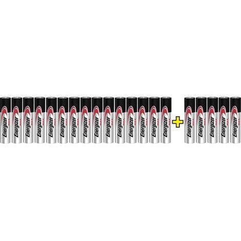Blister de 15 piles + 5 piles offertes LR03 Energizer Max