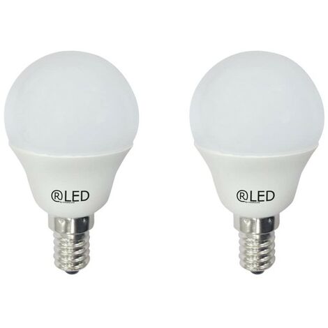 Blíster de 2 bombillas mini esféricas LED, 6 W, E14 , 4200 K