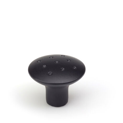 Blister de 2 boutons de meubles ronds en zamak finition noir mat mod.e744g ø35mm REI