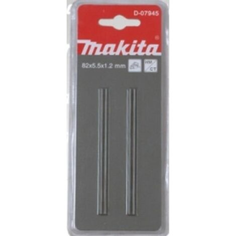 Makita D-07945 82 mm Juego de 2 cuchillas de cepillado reversibles para Bosch