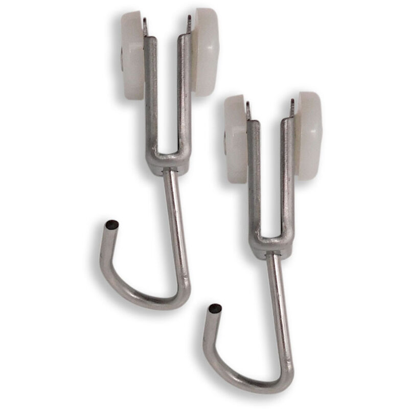 Blister de 2 poulies profilées pergola extérieure TLD17 92576 Micel acier inoxydable - 18,50x17x60 mm