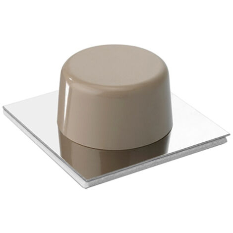 Blíster de 2 topes puerta adhesivo color beige 45x45x18mm 2023-6+ inofix