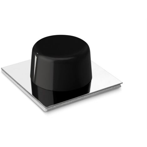 Blíster de 2 topes puerta adhesivo color negro 45x45x18mm 2023-3+ inofix