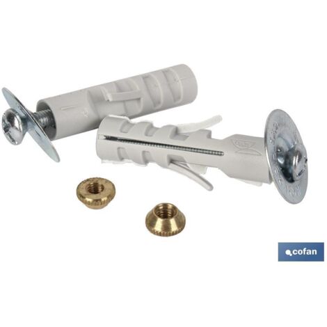 Blister De 2 Unités Bouchon En Nylon Avec Vis 5x45