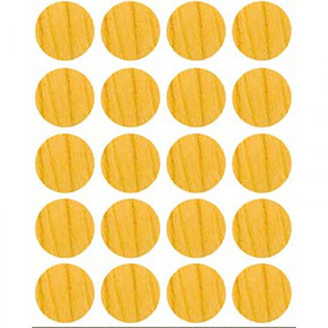 Blíster de 20 tapones tapatornillos adhesivos color pino Ø13mm 90914