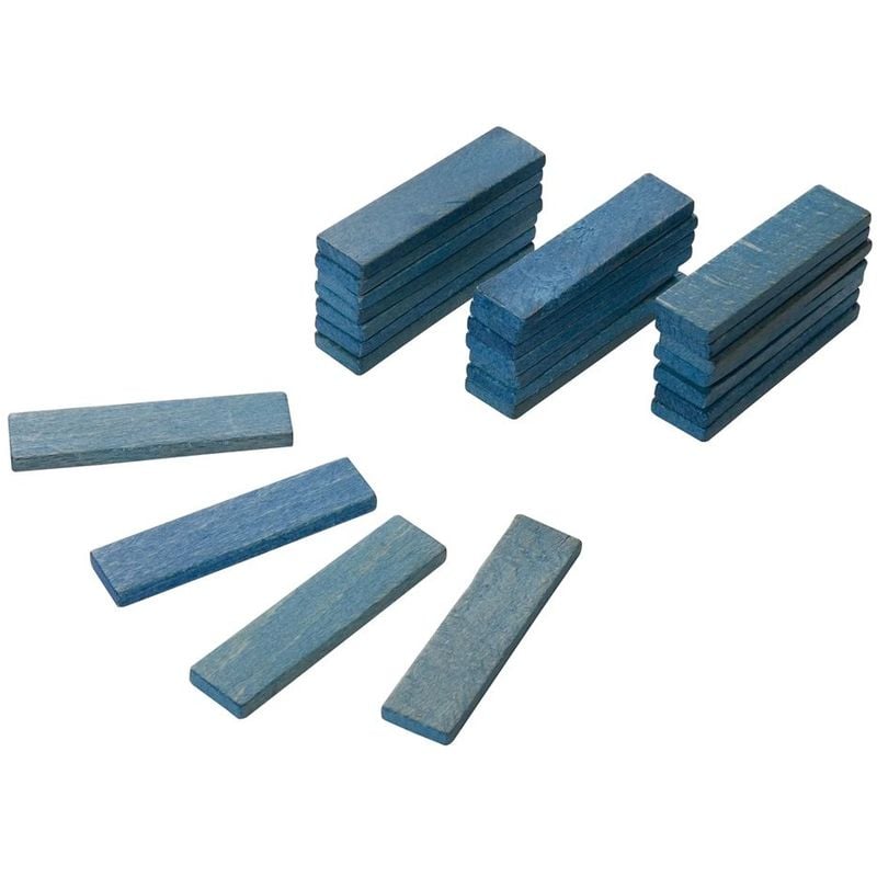 Forestea - 16 lots de Blister de 25 calles en bois de 5mm bleu.