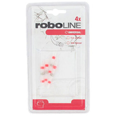 blister de 4 connecteurs de câble 2 connexions à sertir pour robot ambrogio - wiper. longueur 40mm, ø interne 2,7mm. pour câble