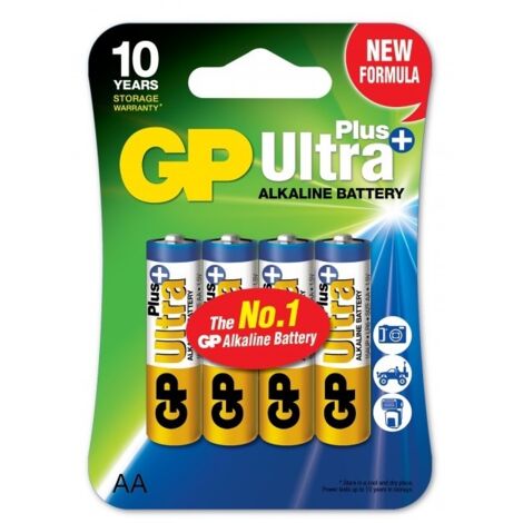 Blister de 4 piles AA / LR6 ULTRA PLUS GPBM 151121