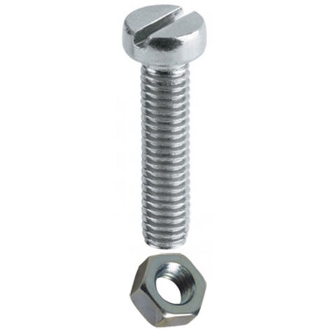 DUVER Blíster de 4 tornillo con tuerca 6x40mm din 84