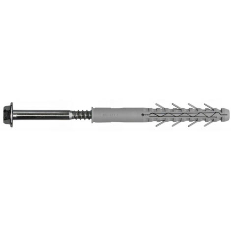 Blister de 5 Chevilles à Expansion Nylon à Visser NFA D. 16 mm - Alsafix - Longueur 160 mm - Diamètre 16  mm