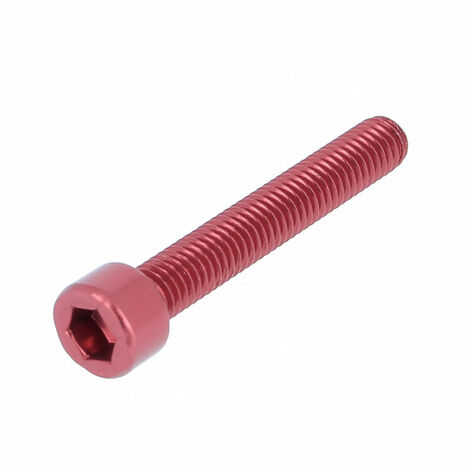 Blister de 5 TCHC M8X40 Alu P60 OA Rouge DIN 912