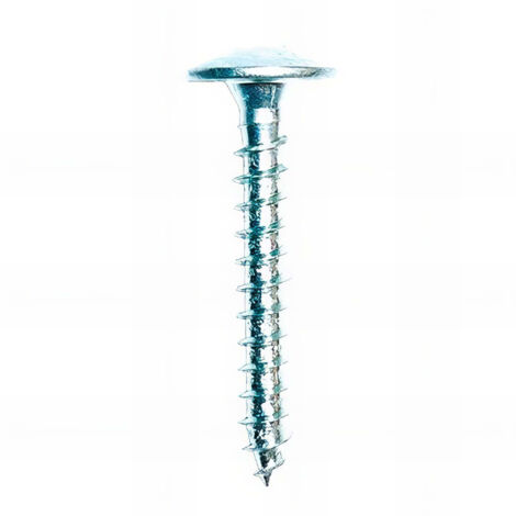 Blister de 50 vis bois penture VPB D. 6,0 x 20 mm x TX30 - Zingué blanc - VPB60020BL - Alsafix